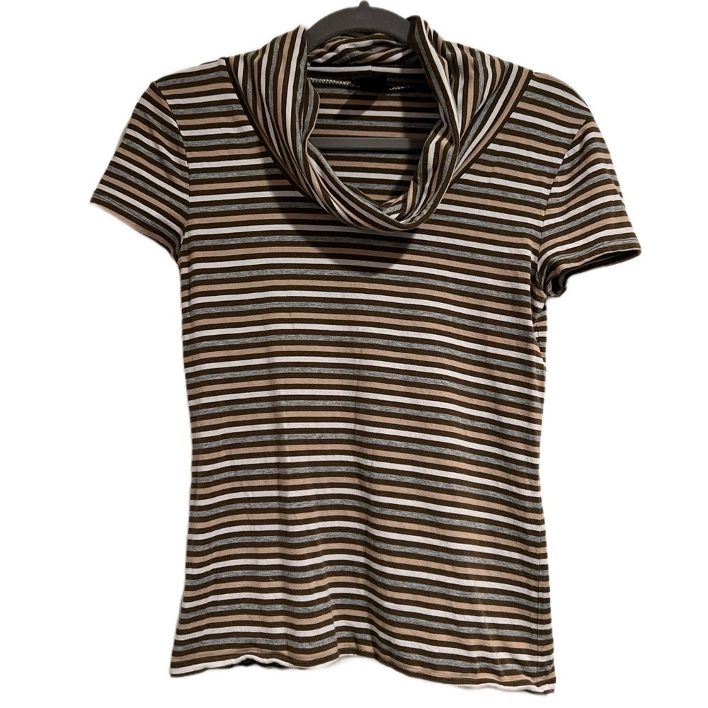 ✨5 for $25 • a n n . t a y l o r • striped cowl neck short sleeved tee